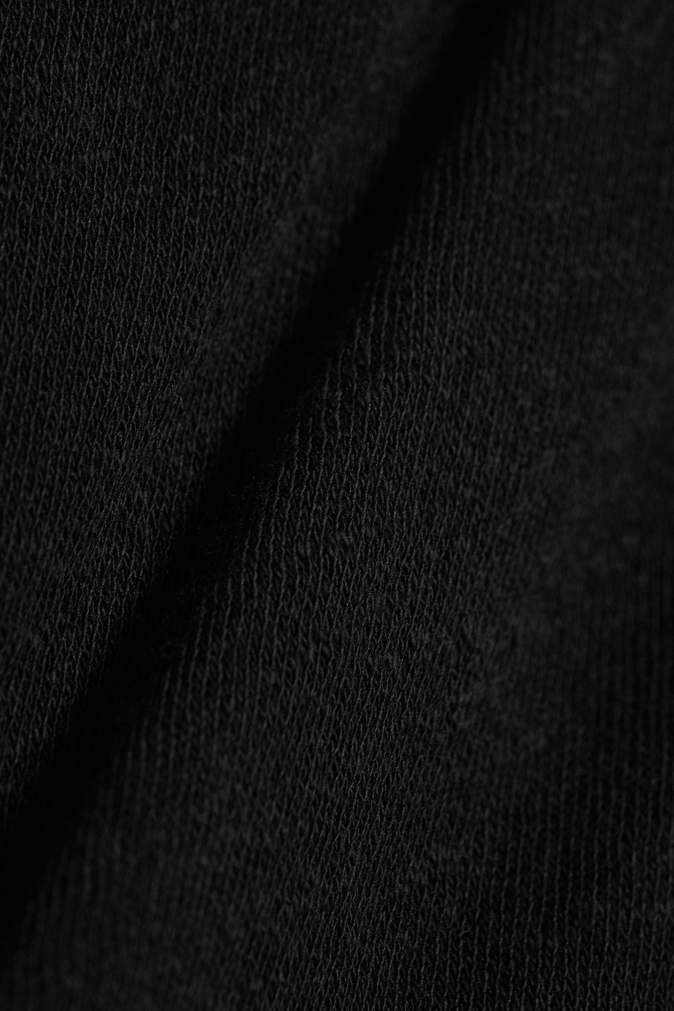 Noir - Jupe longue en maille de coton transparent - 2