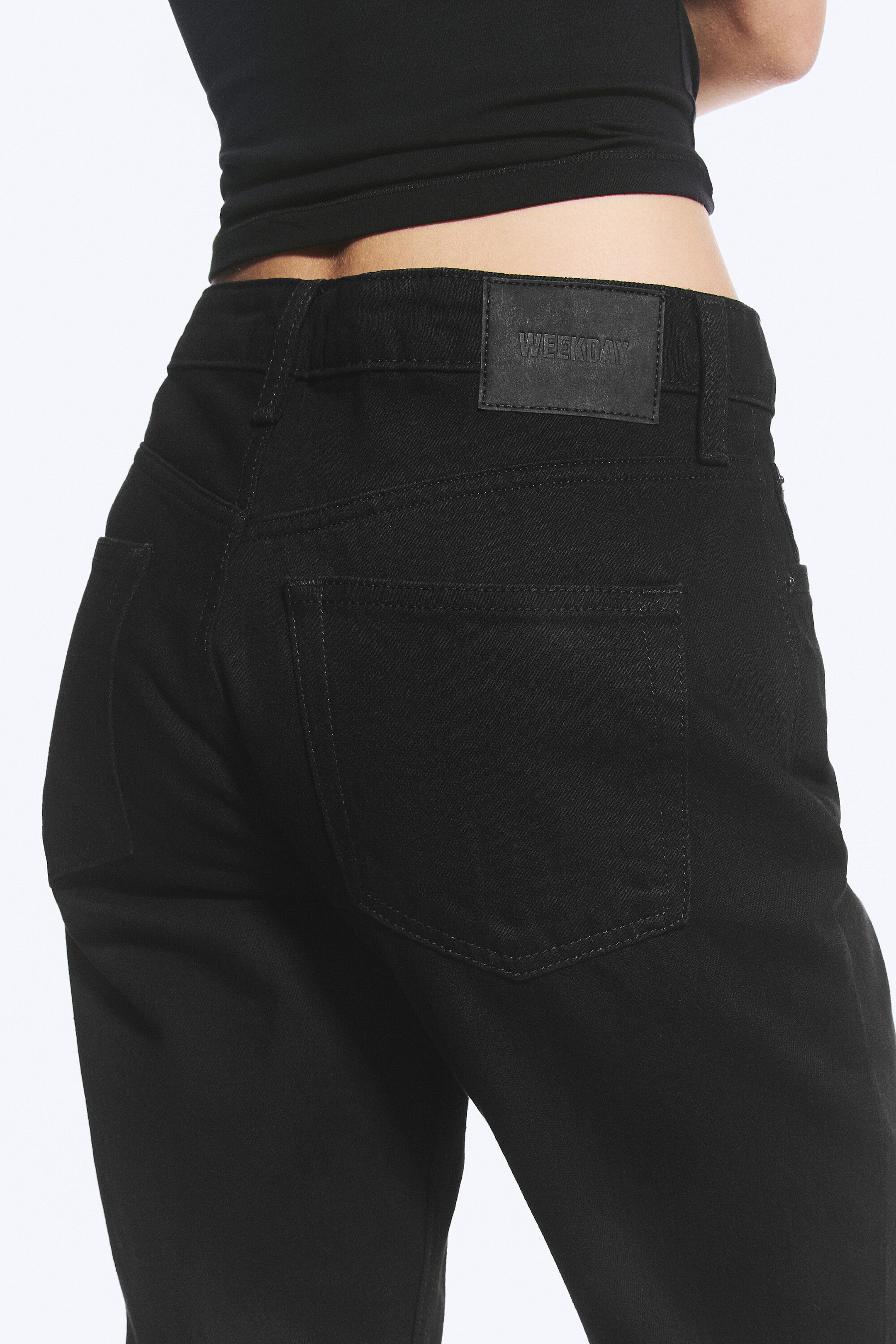 Black Rinse – svart - Laika normal jeans med mellomhøy midje og rette ben - 3