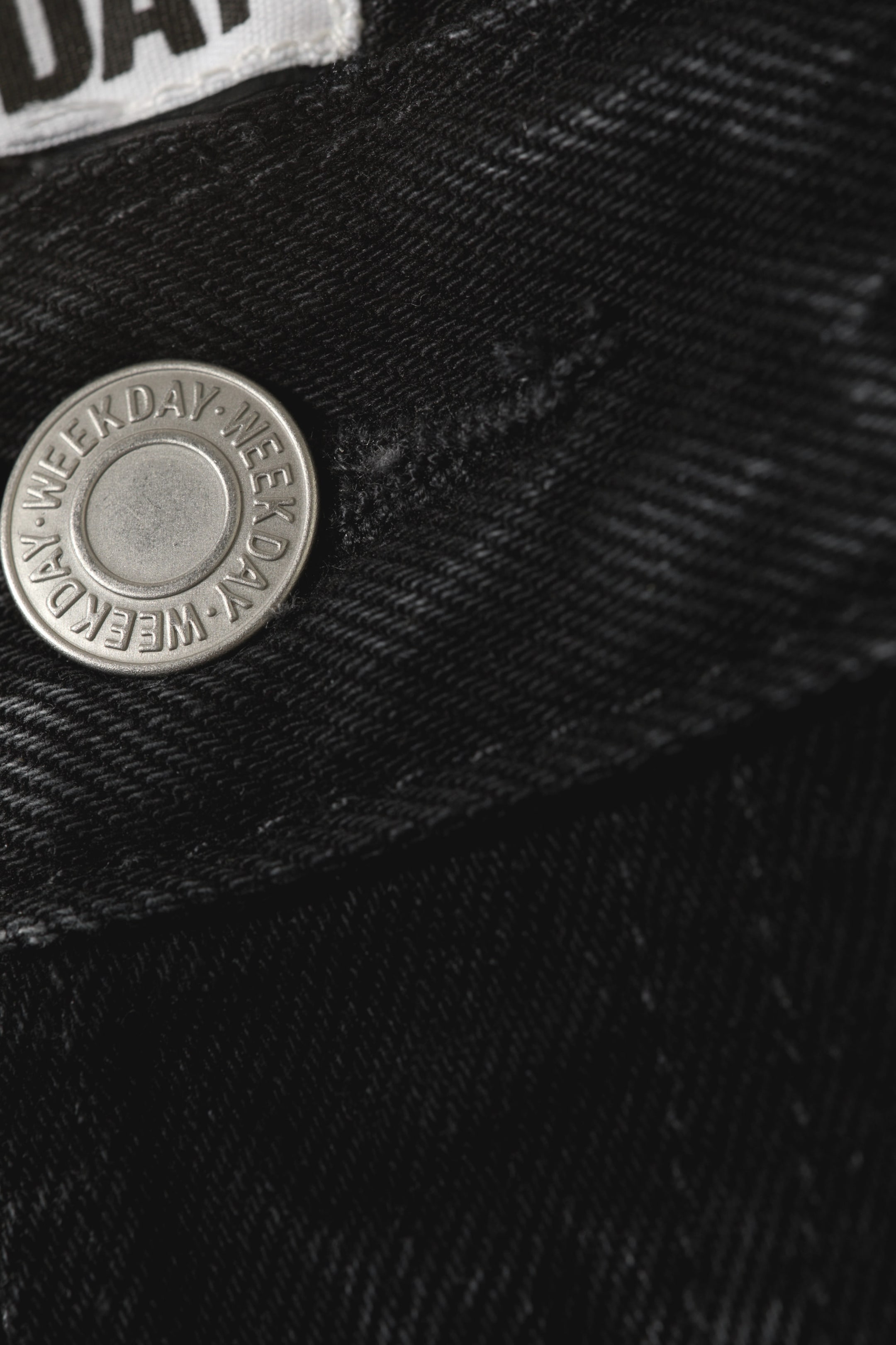 Black Rinse - Black - Astro Mid Rise Baggy Faux Leather Pocket Jeans - 7