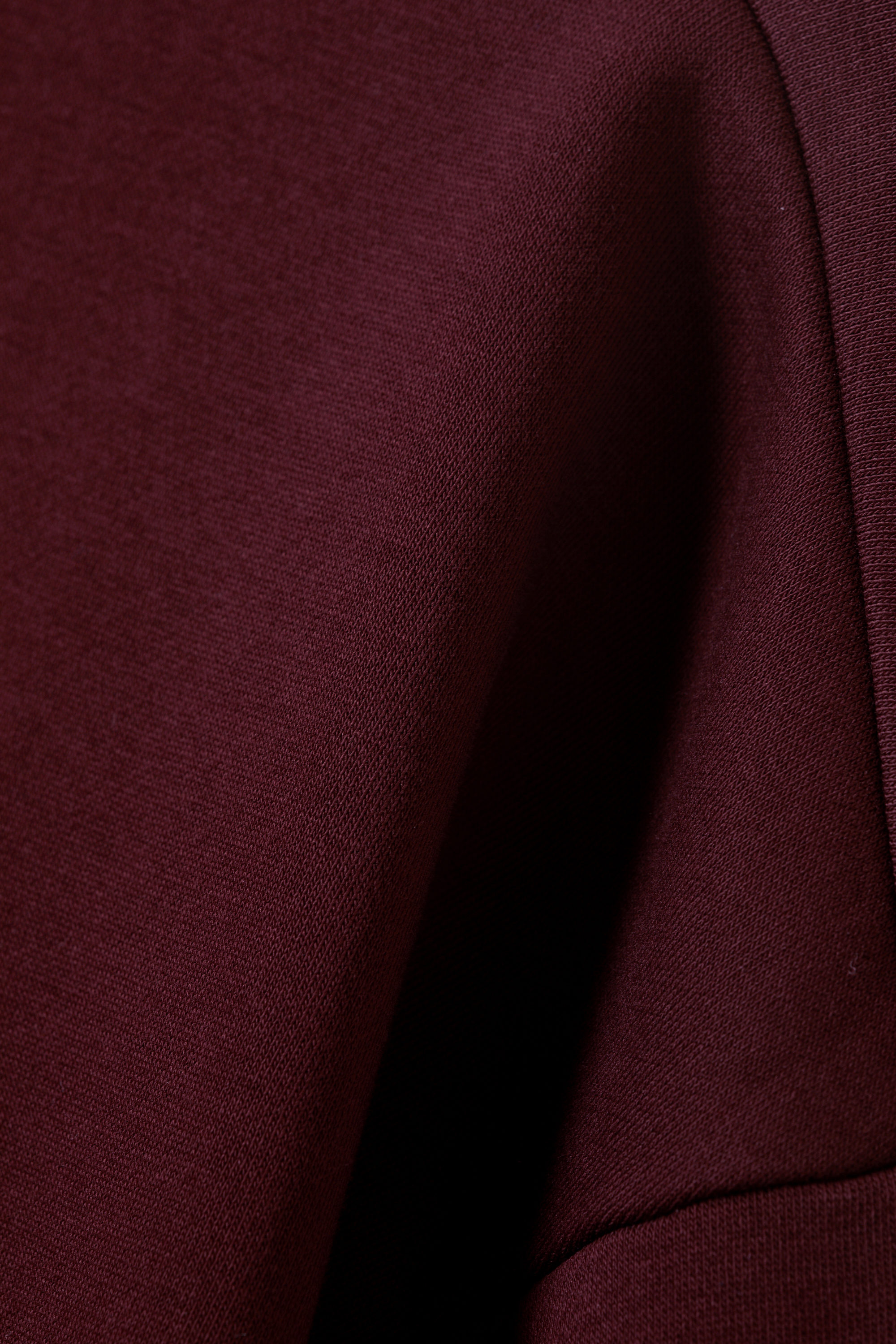 Dark Red - Loose Half Zip Sweatshirt - 4