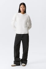 White - Layered Long-Sleeved Cotton T-shirt - 2