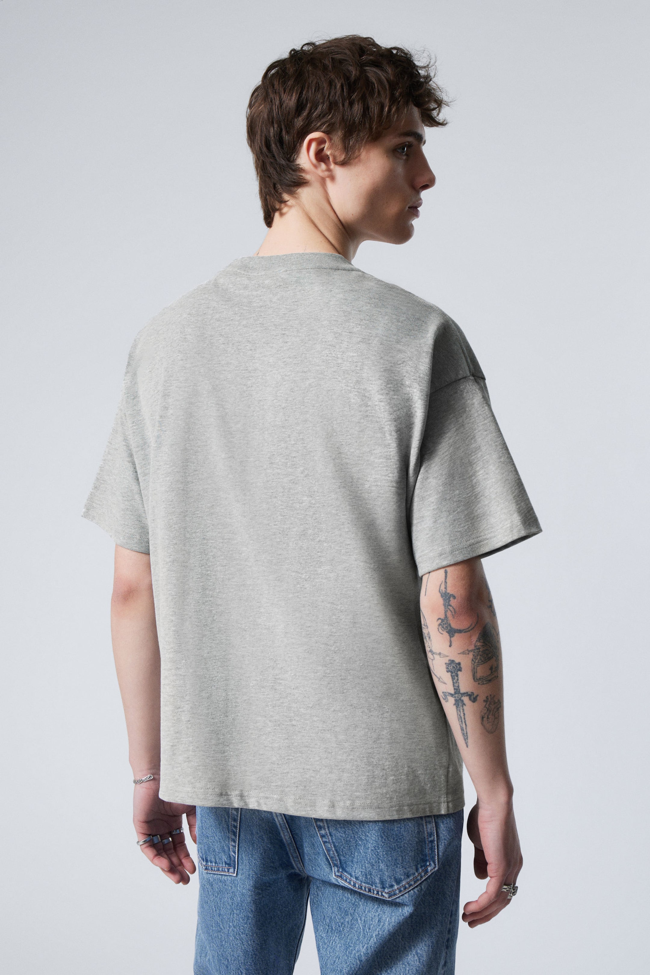 Light Grey - Great Boxy Heavyweight T-Shirt - 2