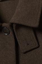 Dark Brown - Long Oversized Wool-Blend Coat - 6