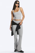 Light Dusty Grey - Cropped Sports Top - 1