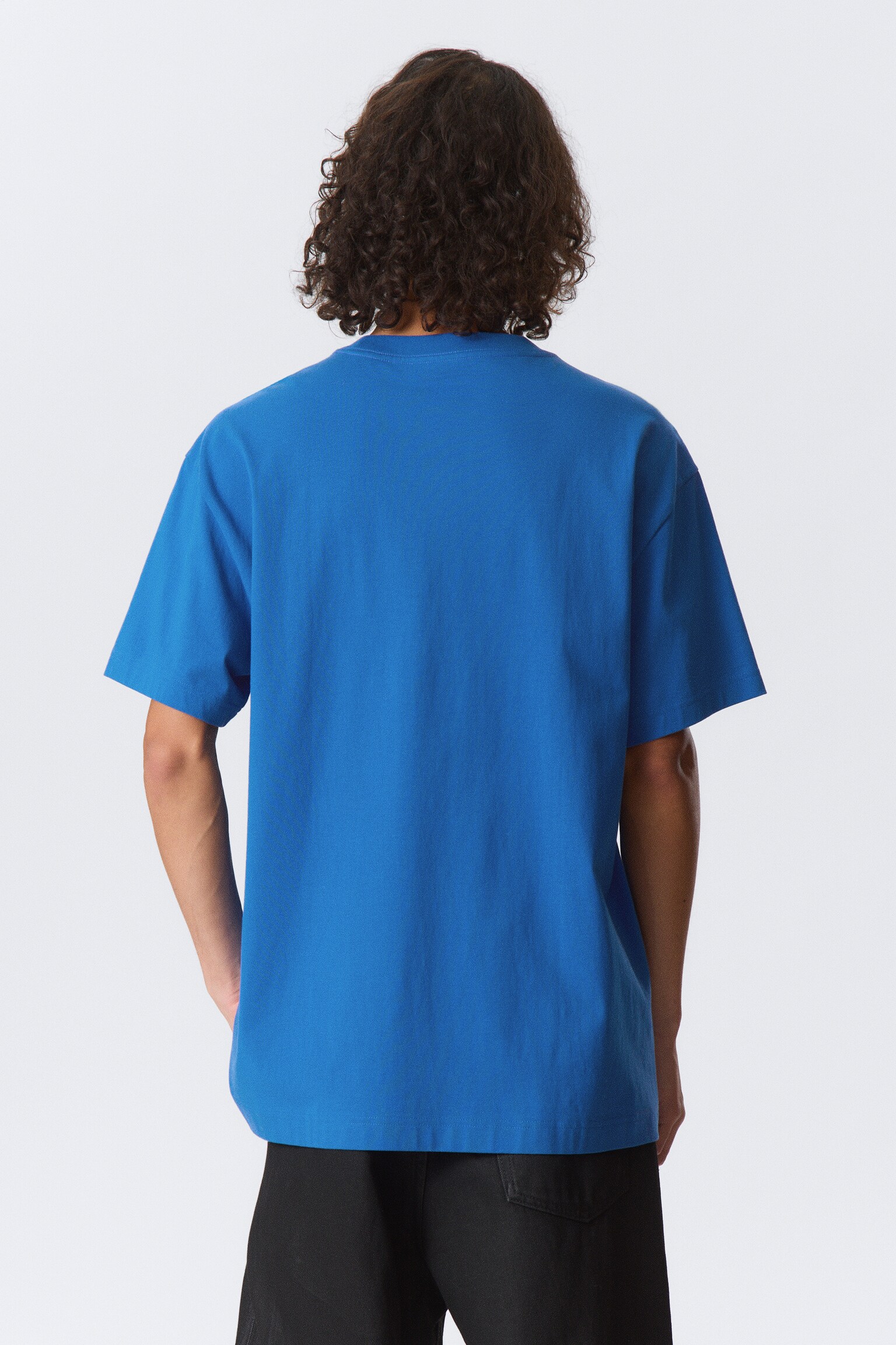 Oversized, zwaar T-shirt - Helderblauw/Pastelgroen/Wit/Zwart/Antraciet/Kakigroen - 5