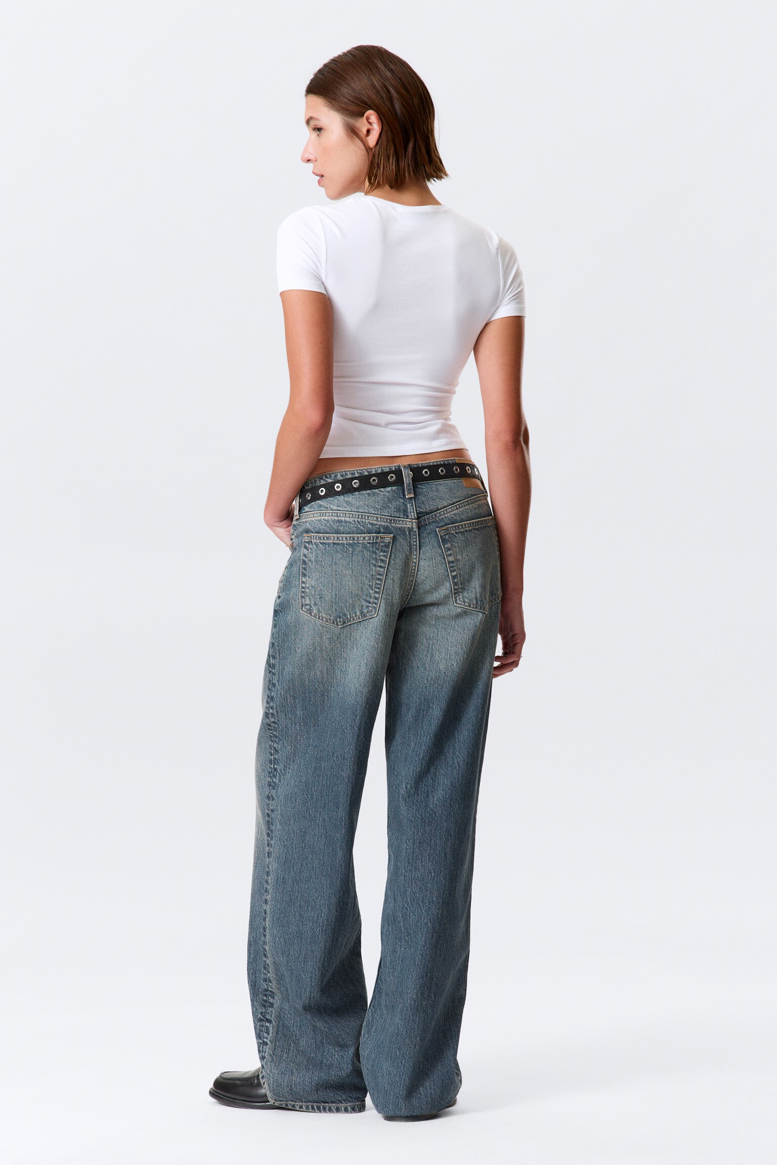 Slim Fitted T-shirt - White/Black/Grey - 6