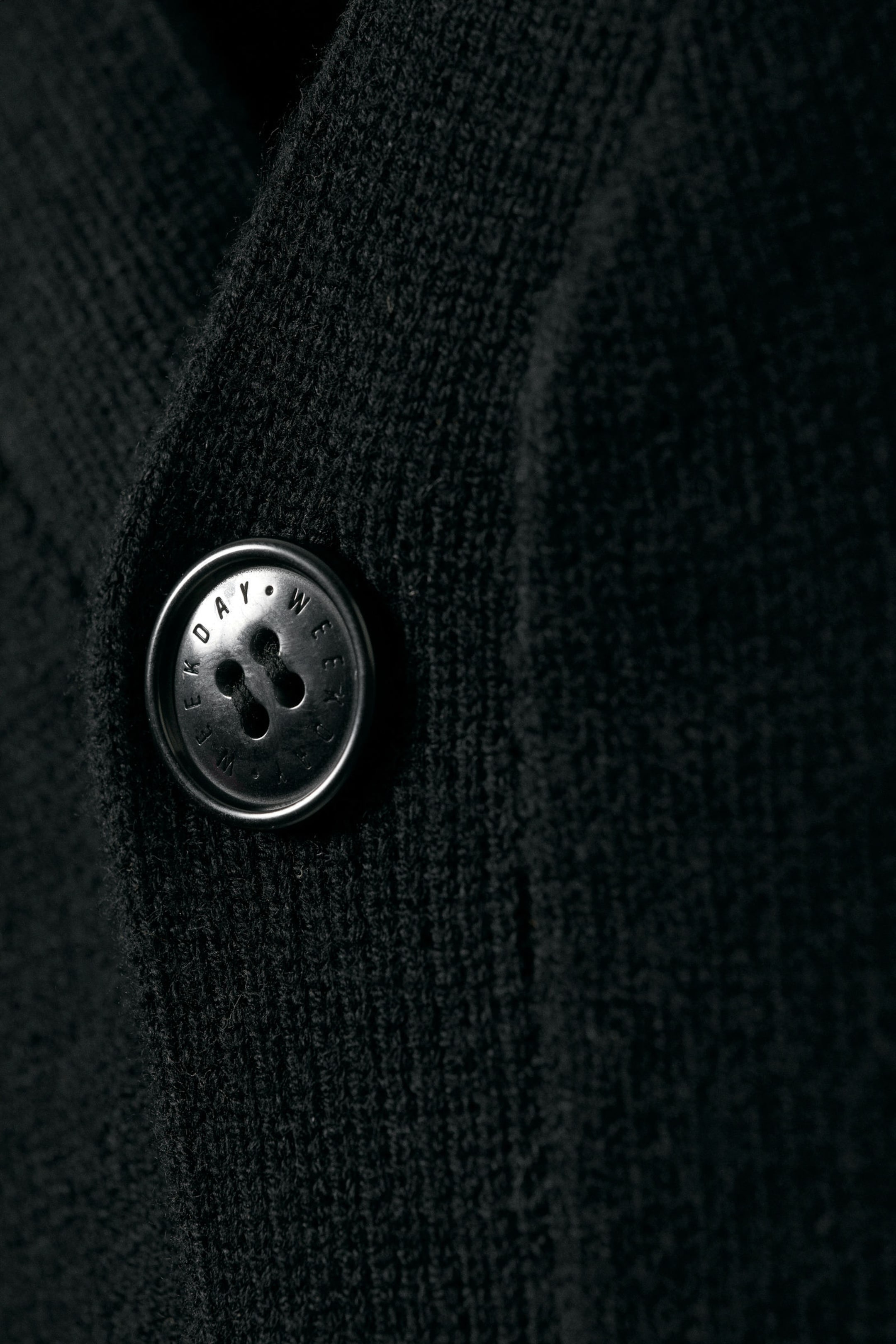 Black - Knitted Single-Breasted Cardigan - 1