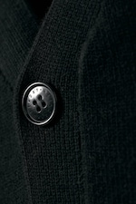 Noir - Cardigan en maille à boutonnage droit - 1
