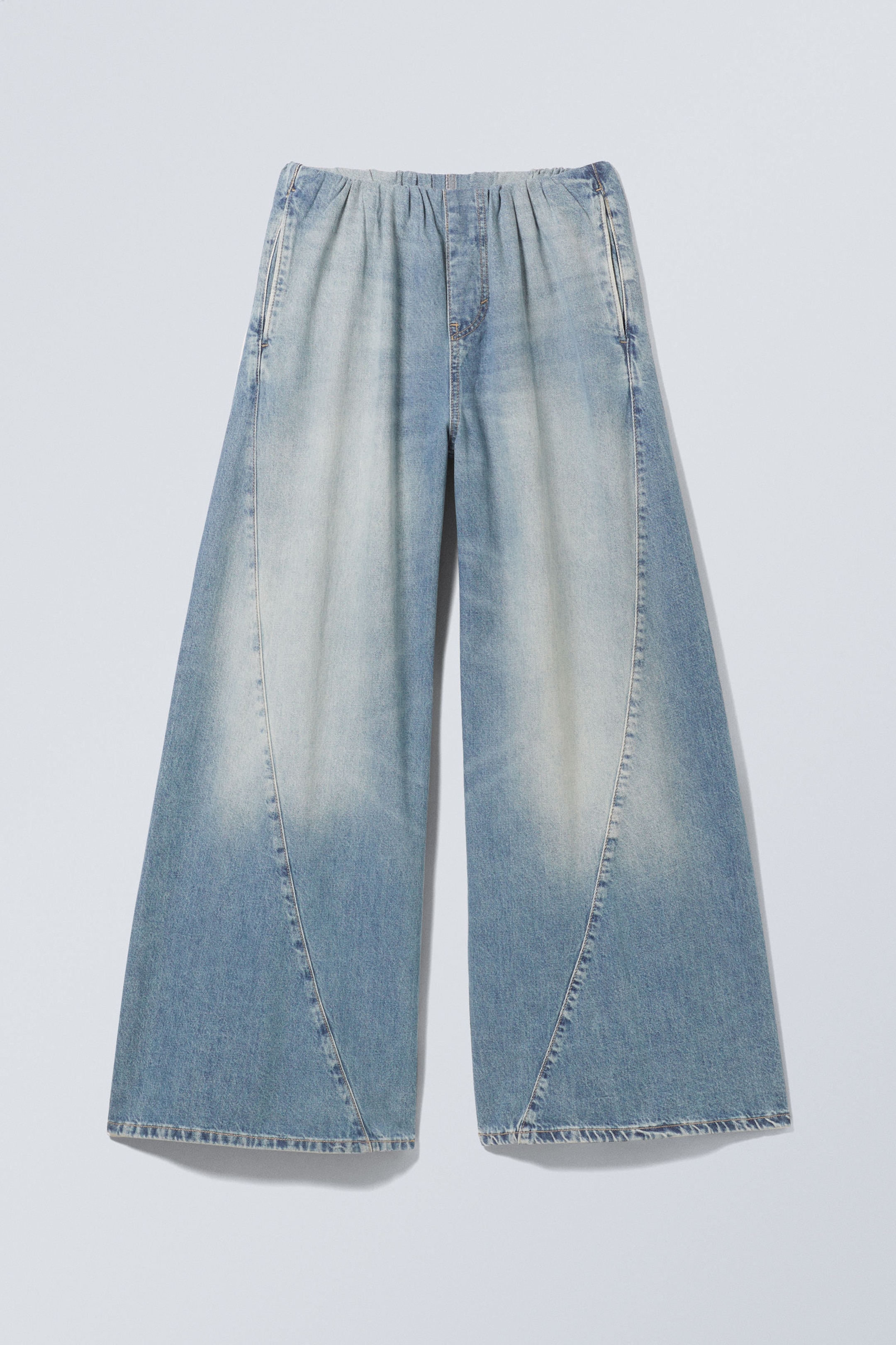 Gezeitenblau - Baggy-Jogginghose aus Denim - 1