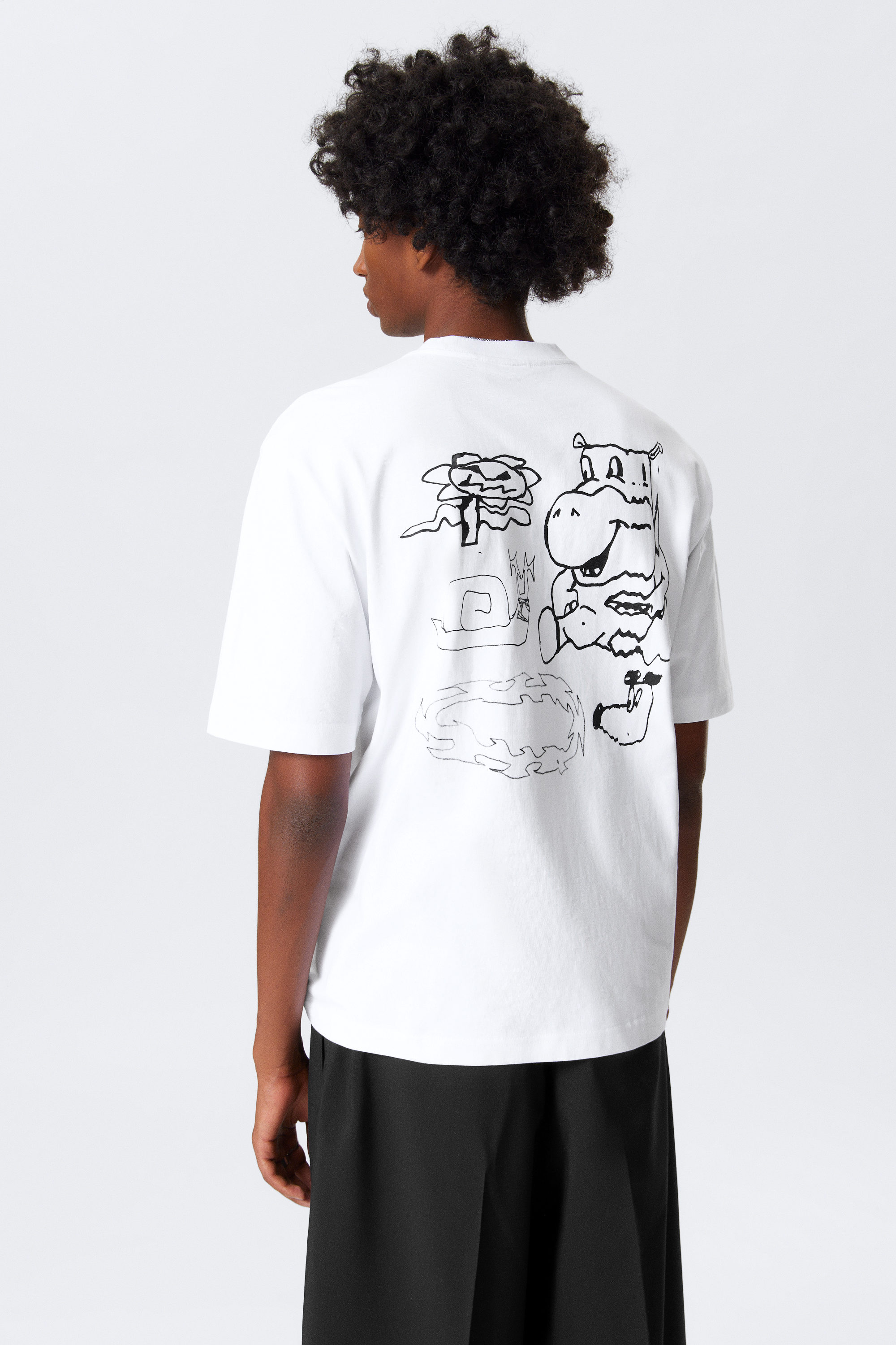 White - House Party - Relaxed Graphic Printed T-shirt - 3