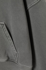 Gris foncé délavé - Sweat à capuche boxy en molleton de coton - 6