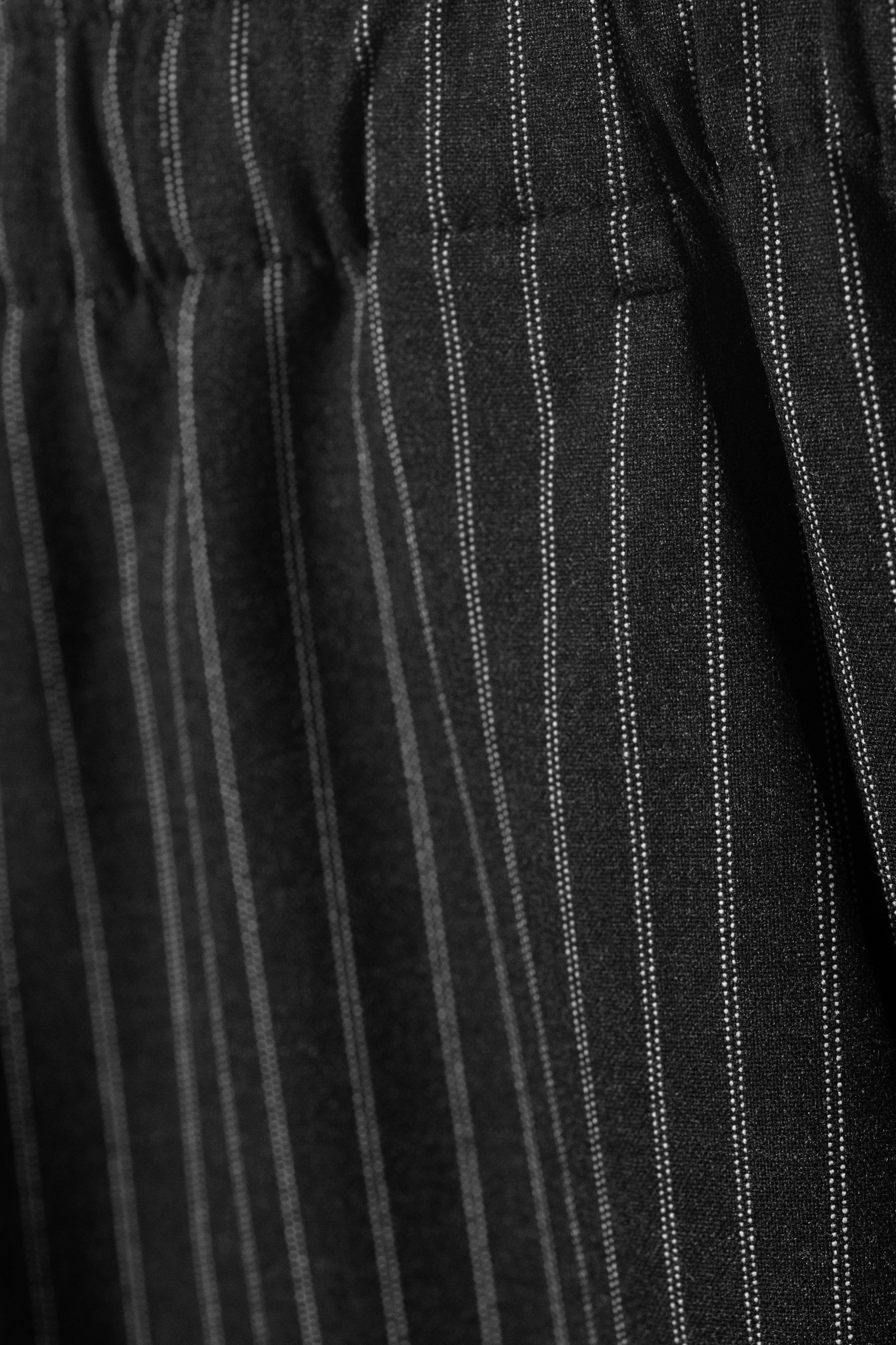 Black - Low Rise Loose Suiting Trousers - 1