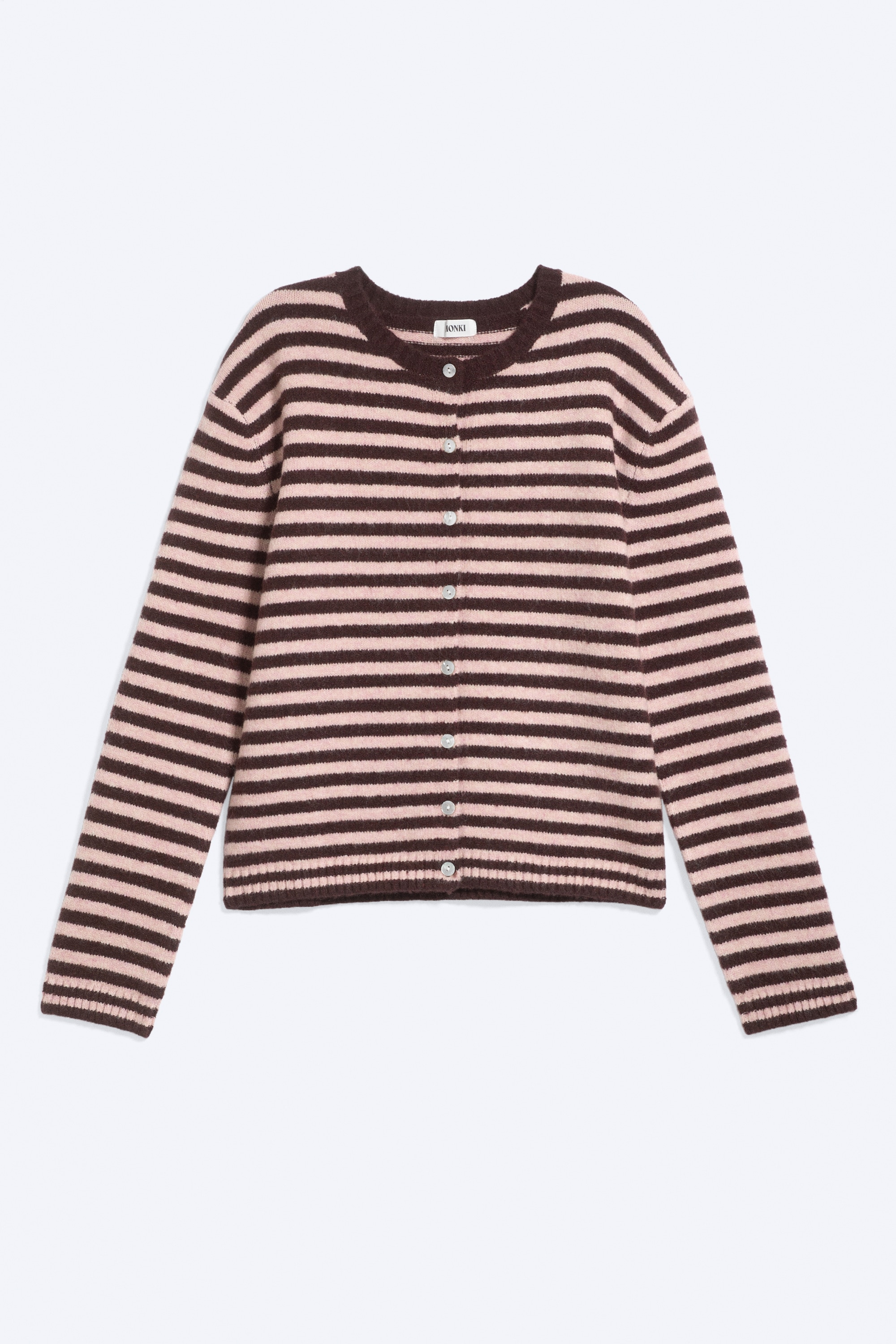Cardigan a righe - Rigato Rosa/Bordeaux