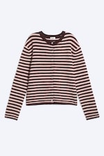 Striped Pink/Burgundy - Striped cardigan - 6