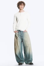 Dusty White - Long-sleeved cotton henley - 1