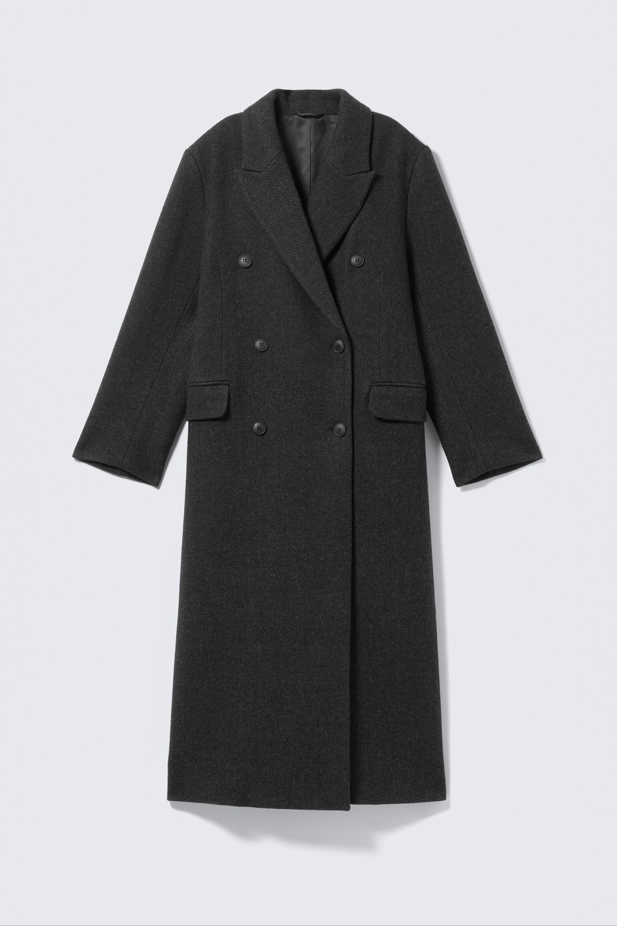 Преглед на по-голямо изображение: Oversized Double-Breasted Wool-Blend Coat - Тъмносиво - ЖЕНИ | H&M BG 5