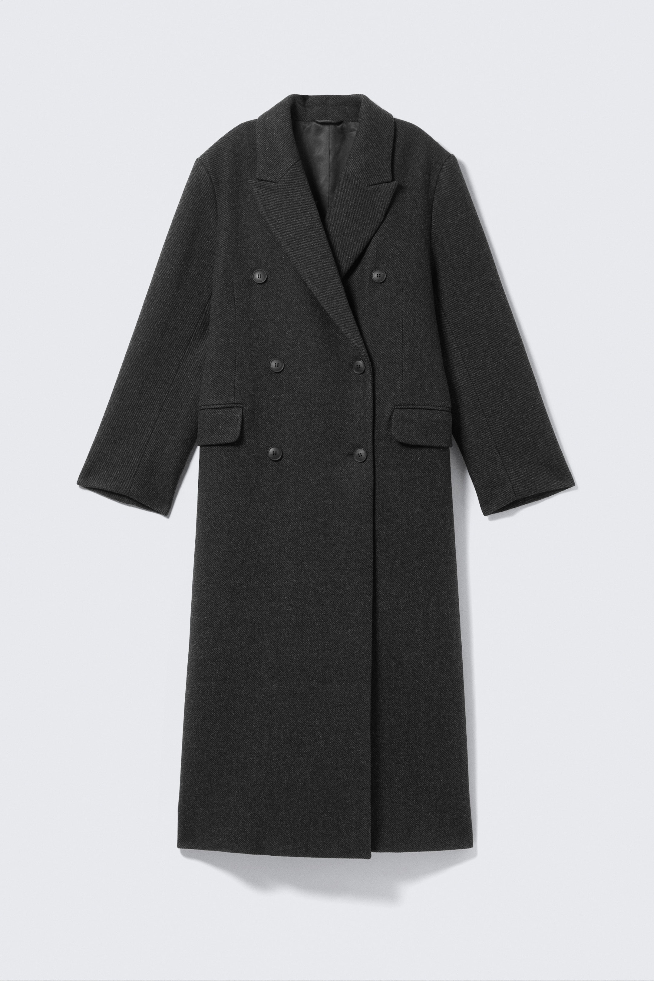 Dark Grey - Logan Double-Breasted Wool-Blend Coat - 4