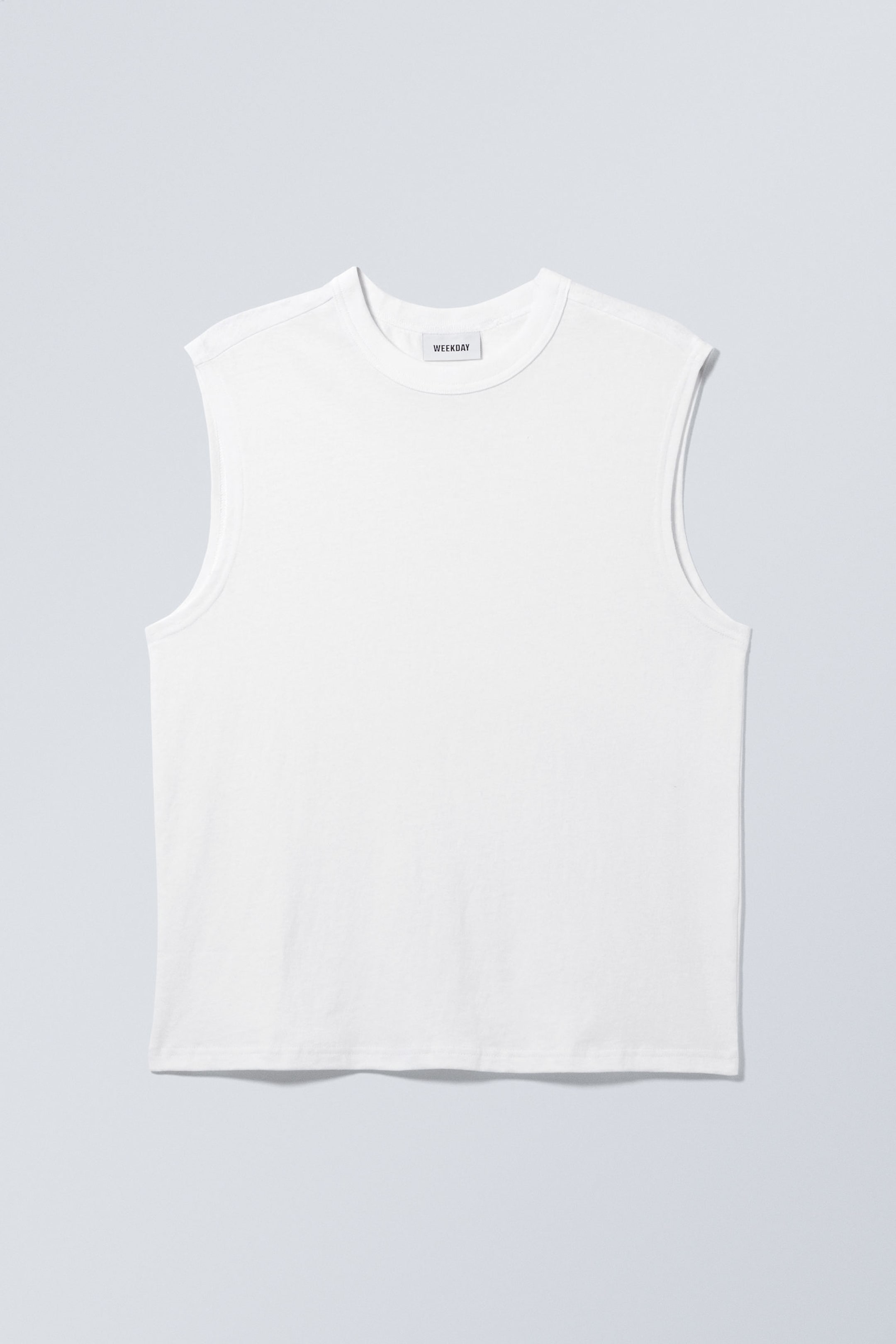 White - Boxy Washed Tank Top - 0