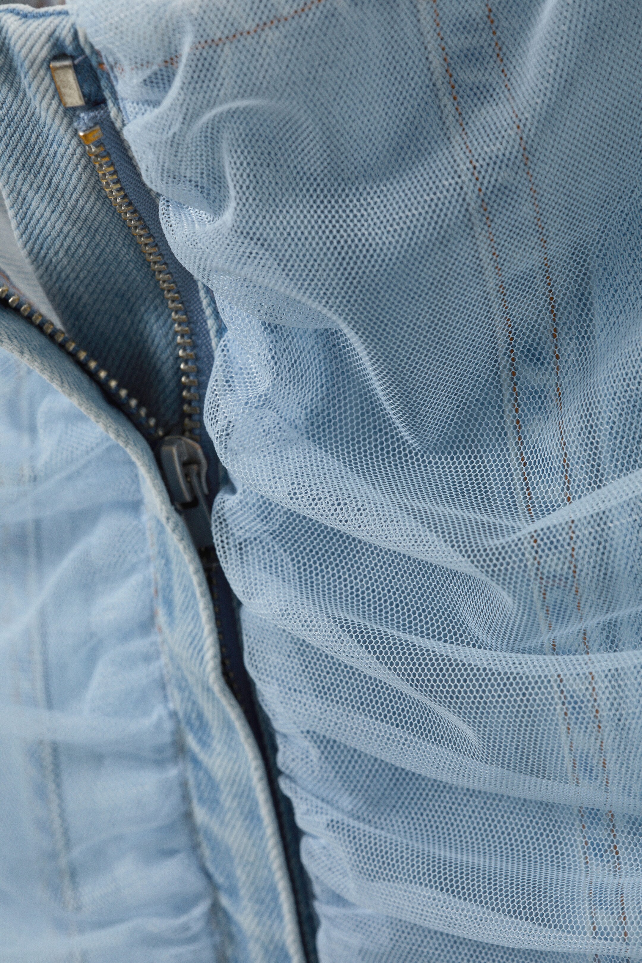 Light Blue - Next Mesh Denim Top - 3