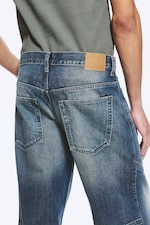 Baltic Blue - Dunkelblau - Weite Low-Waist-Jeans mit Tapered Leg und Abnähern - 3