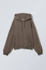 Dunkles Graubraun - Heavyweight-Hoodie mit lockerer Passform - 0