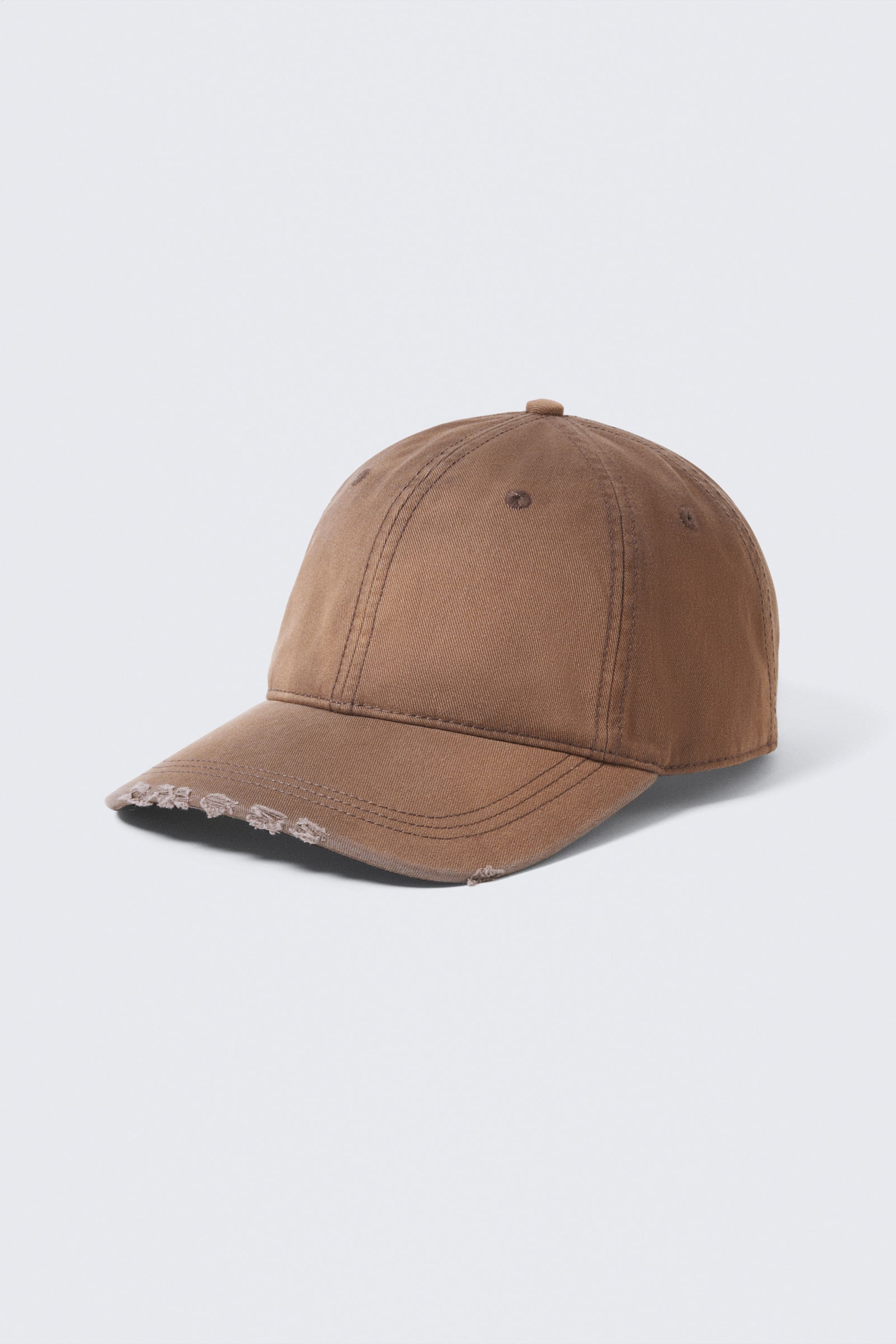 Washed Brown - Basebollkeps i sliten bomullstwill - 2