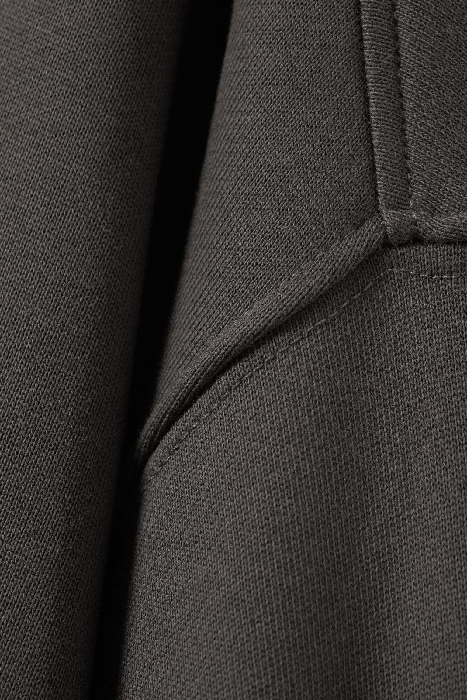 Heavyweight Funnel Neck Zip Sweater - Dark Grey/Dark Green - 6