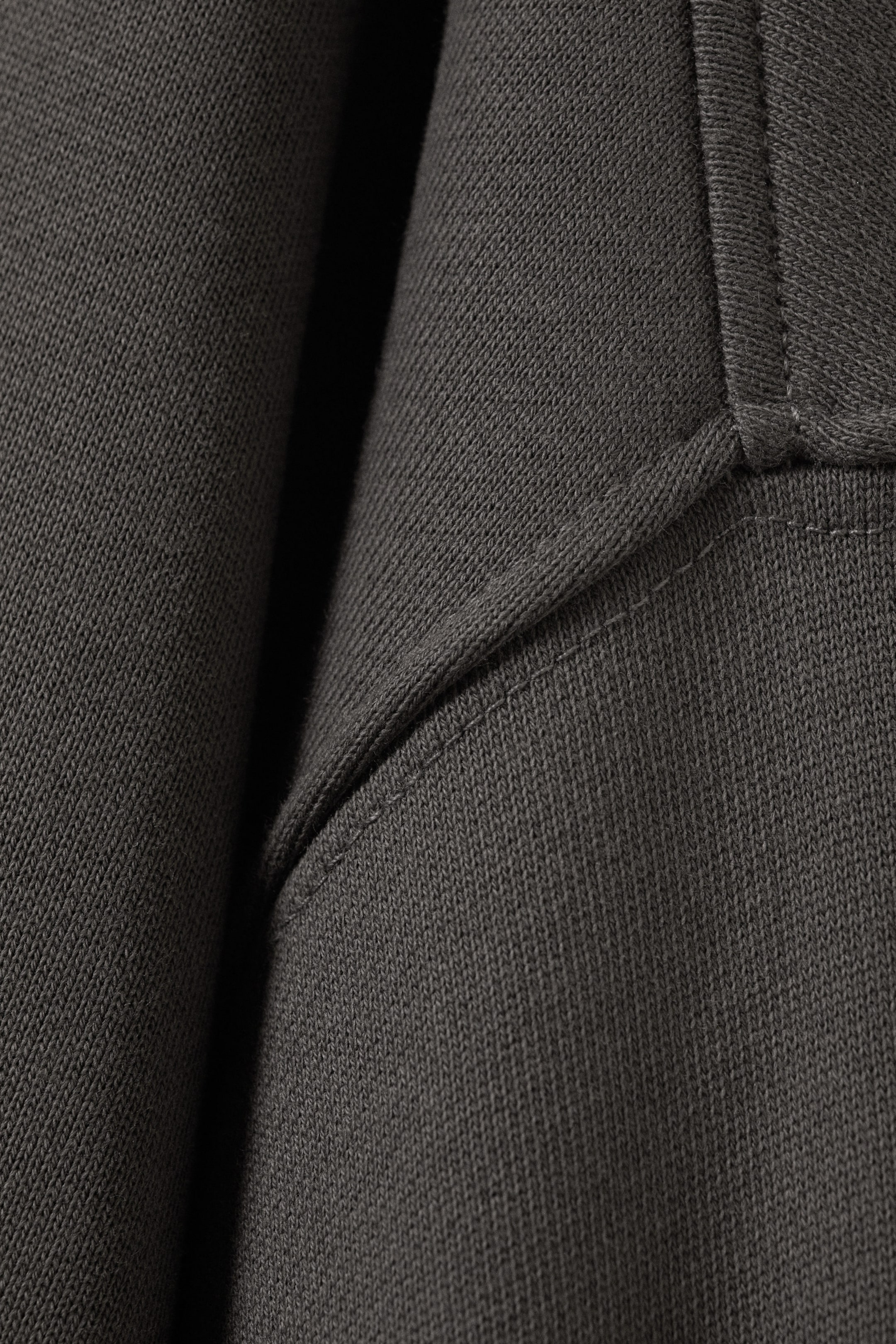 Dark Grey - Heavyweight Funnel Neck Zip Sweater - 5