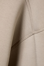 Light Dusty Mole - Loose High-Neck Scuba Zip Hoodie - 5