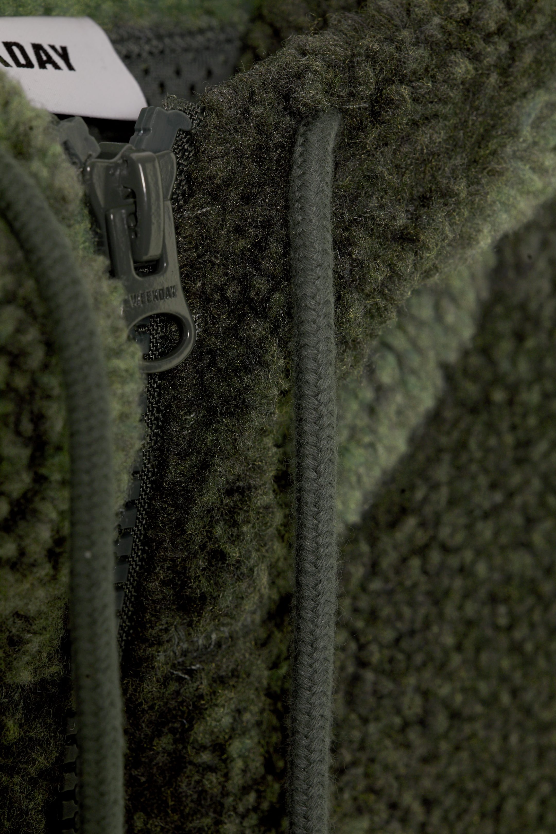 Khaki green - Jim Pile Zip Hoodie - 1