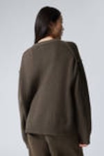 Dunkelgrau - Strickjacke aus Baumwolle - 2