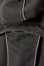 Schmutzige Asche - Denim-Kapuzenweste mit Taschen - 2