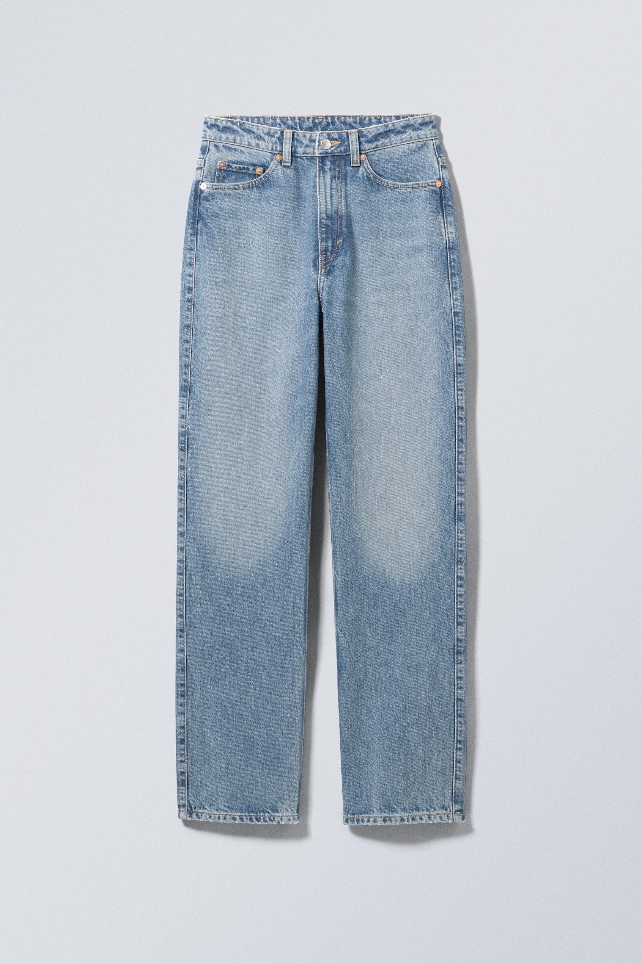Honest Blue - Rowe Super High Waisted Regular Straight Jeans - 0