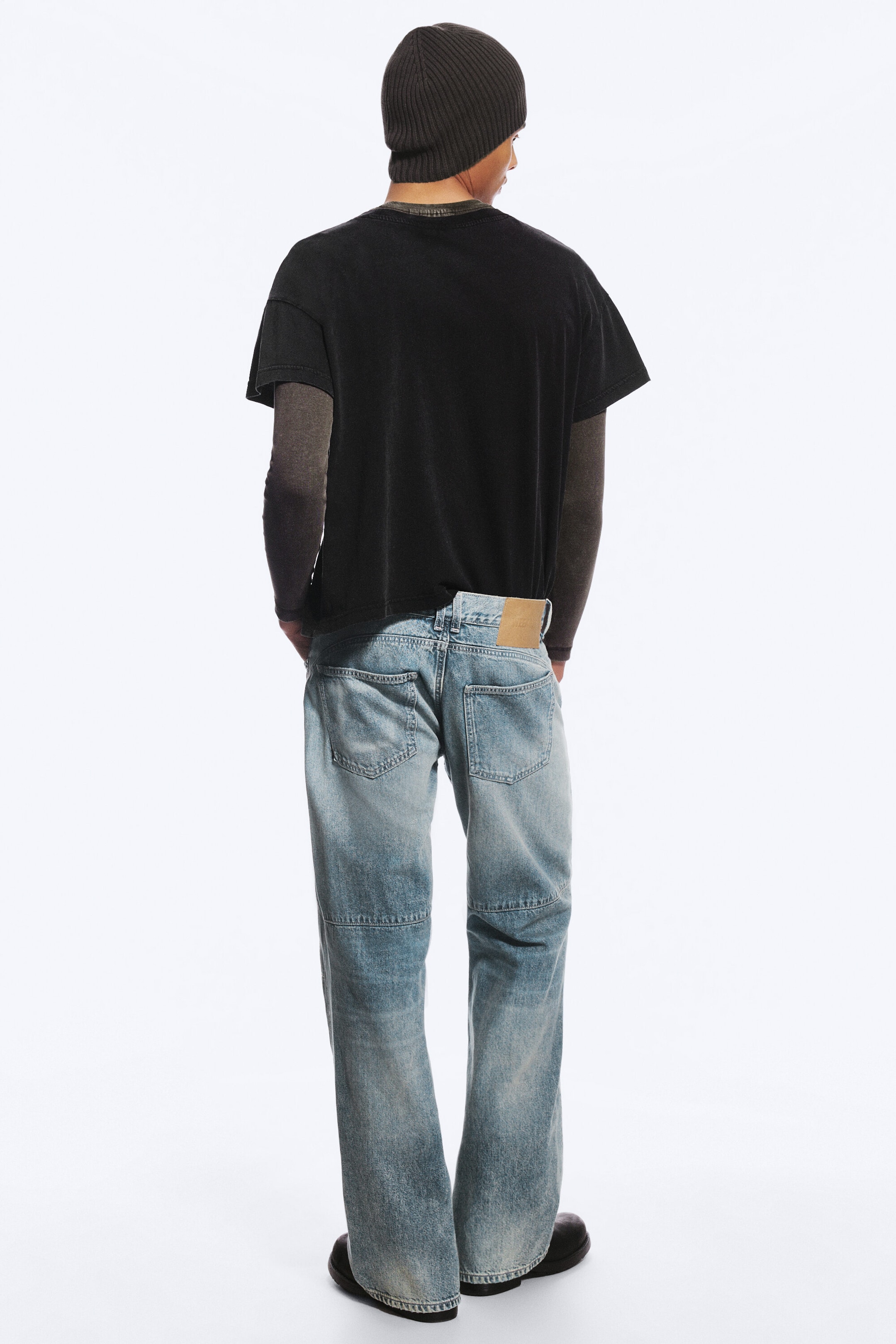 MC Blue - Medium Blue - Low-Rise Regular Straight Biker Jeans - 5