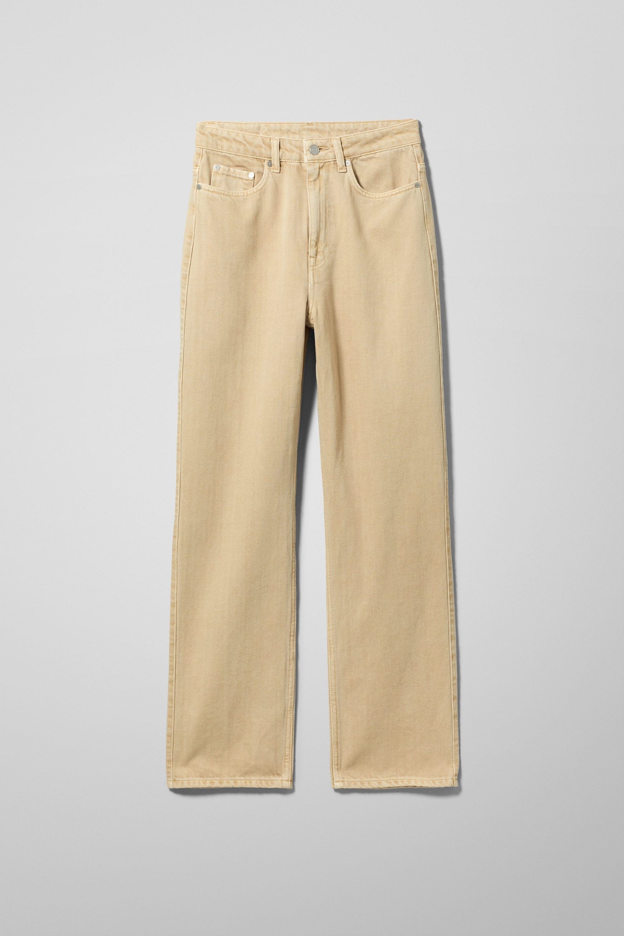 Light Sand - Rowe Super High Waisted Regular Straight Jeans - 0