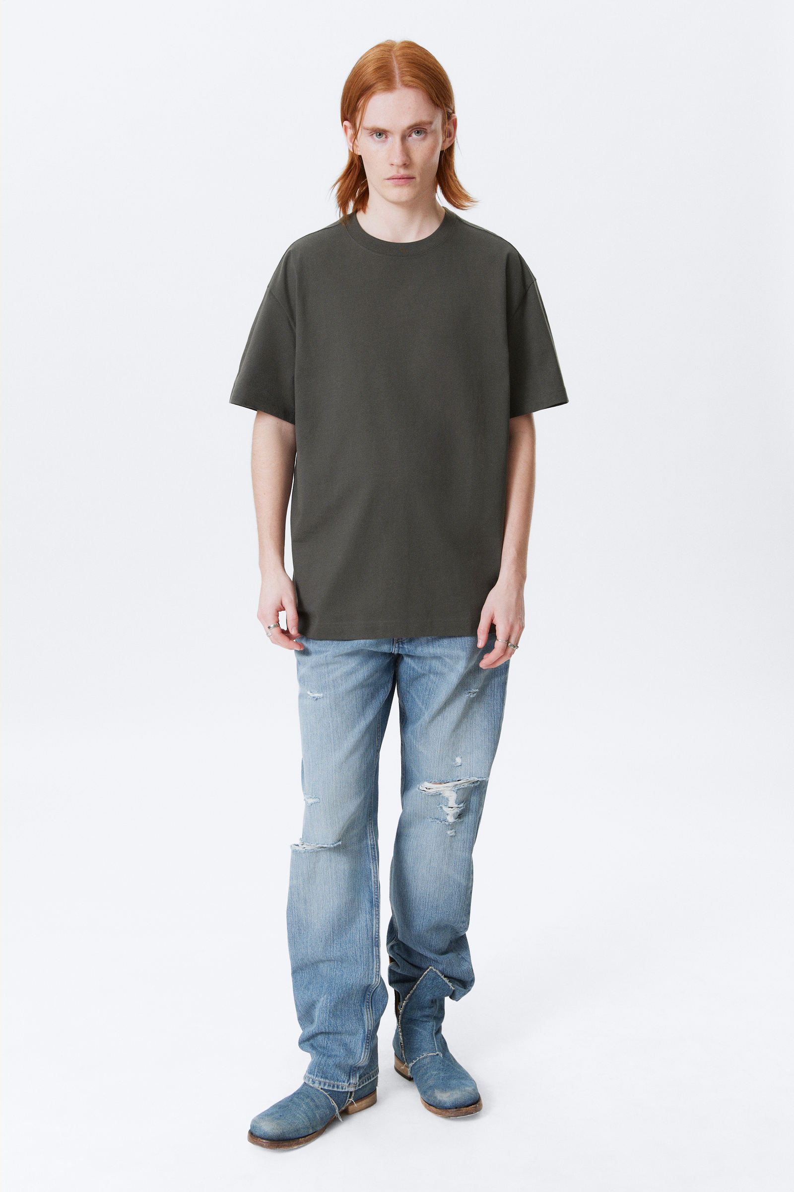 oversized checked shirt - Black/Beige Check | Weekday WW