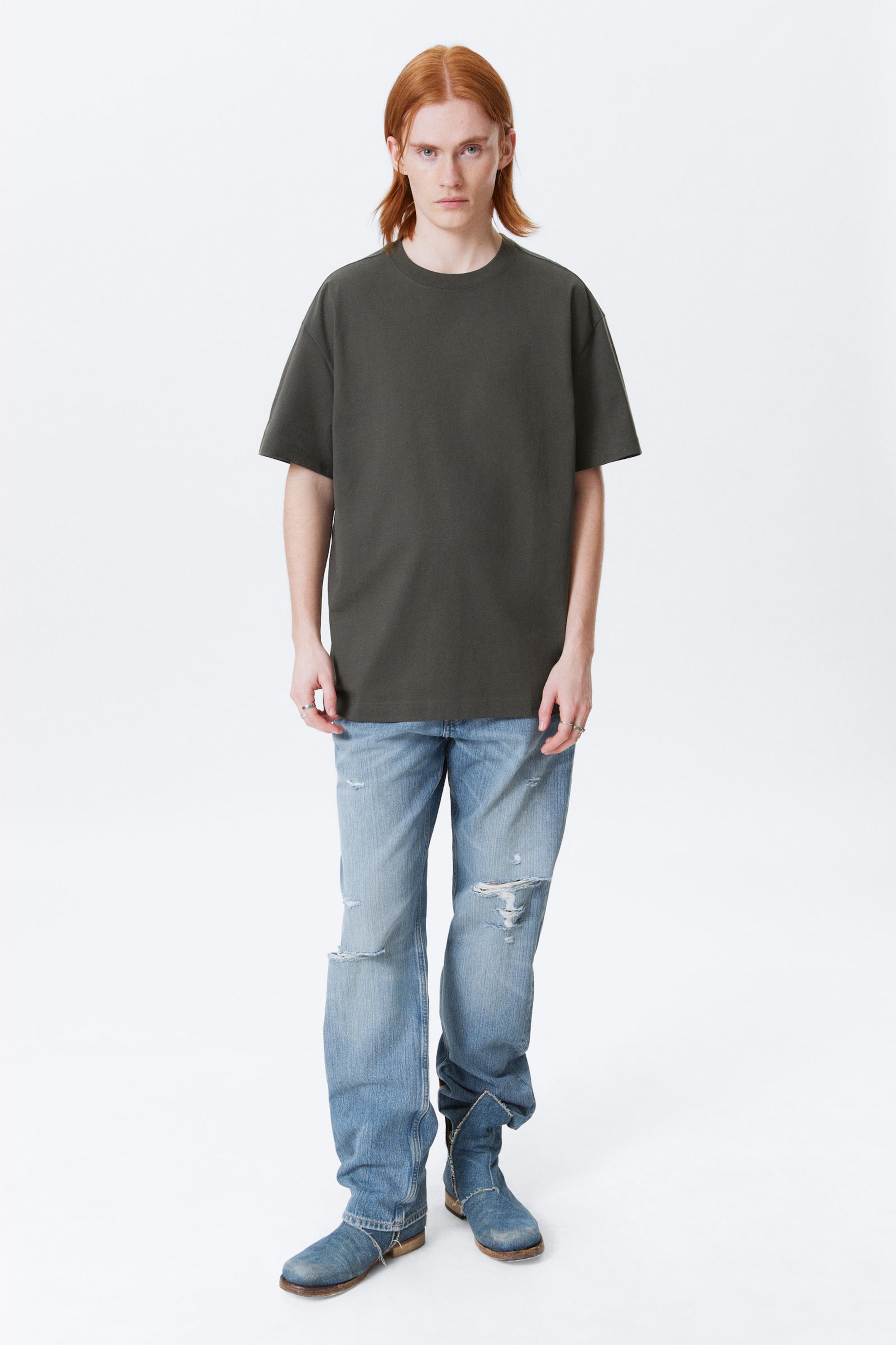 Dark Grey - Oversized Heavyweight T-shirt - 2
