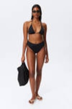 Svart - Strappy Triangel-bikinitopp - 2