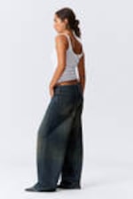Deep Ocean Blue - Dark Blue - Astro Loose Baggy Leg Jeans - 5
