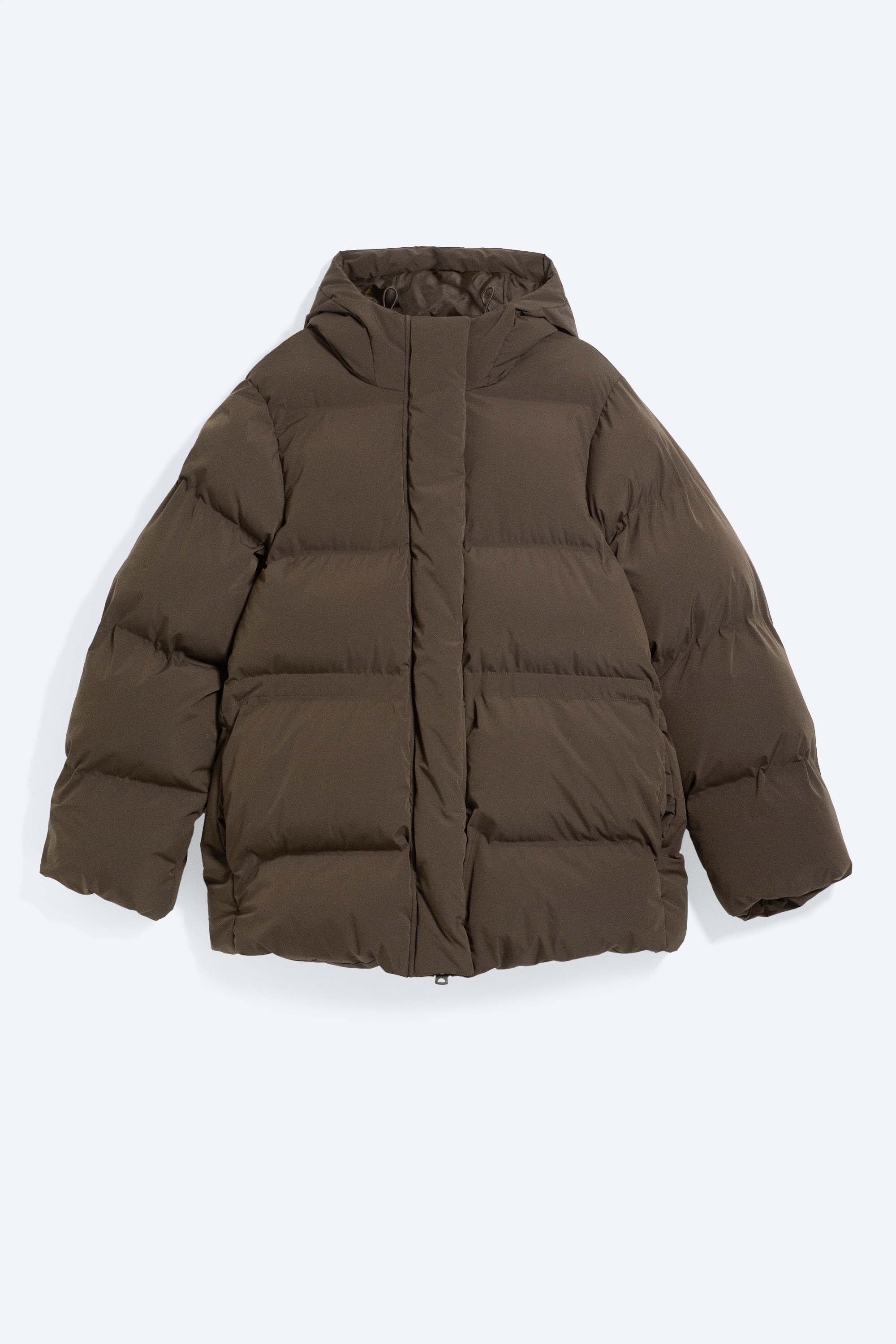 Chaqueta acolchada entallada - Marrón oscuro