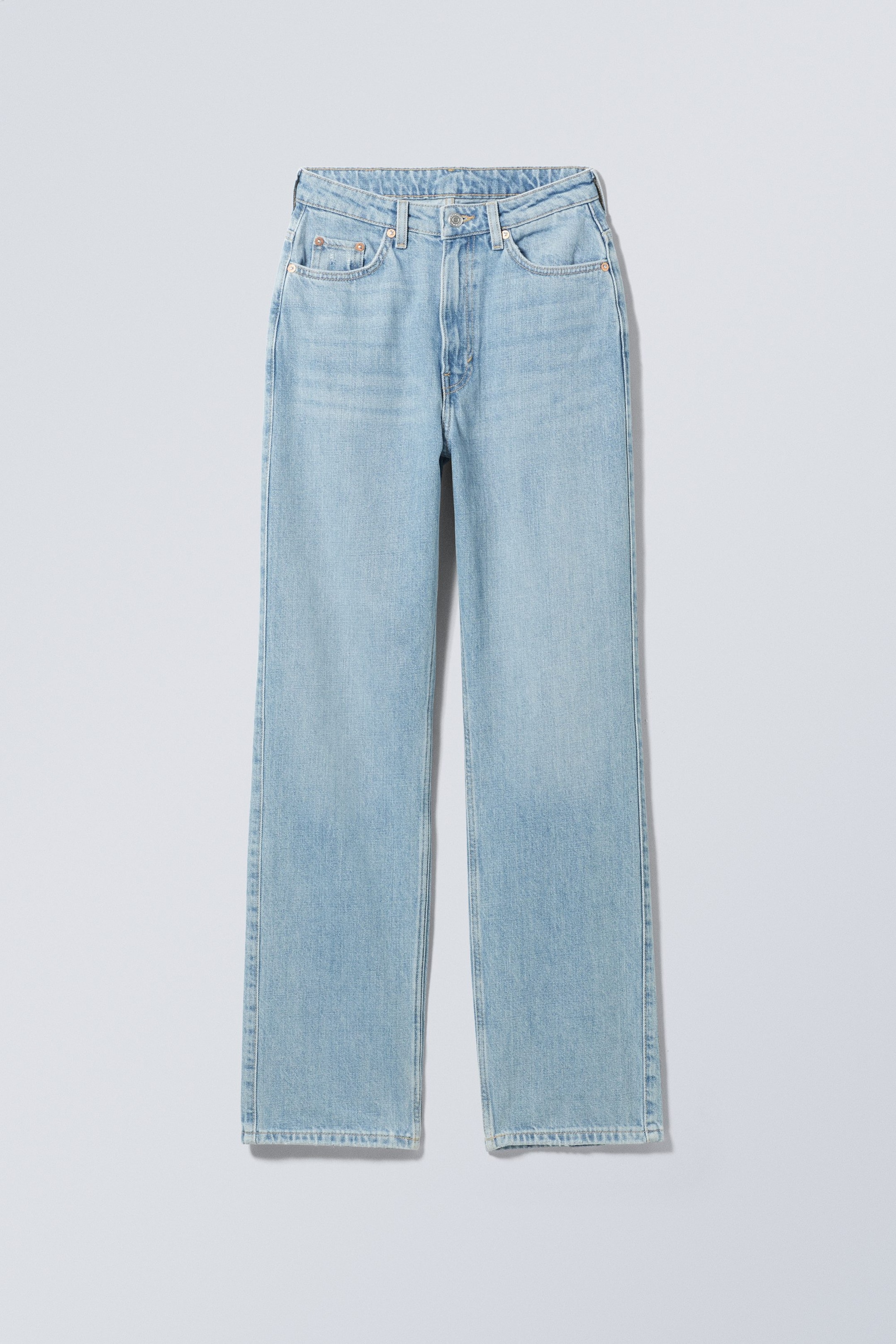 Moise Blue - Rowe Super High Waisted Regular Straight Jeans - 1