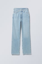 Moise Blue - Rowe Super High Waisted Regular Straight Jeans - 0
