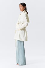 White - ROSABEL LOOSE SINGLE-BREASTED TRENCH COAT - 3