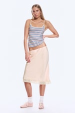 Blue/Pink Multistripe - Slim Strap Tank Top - 1