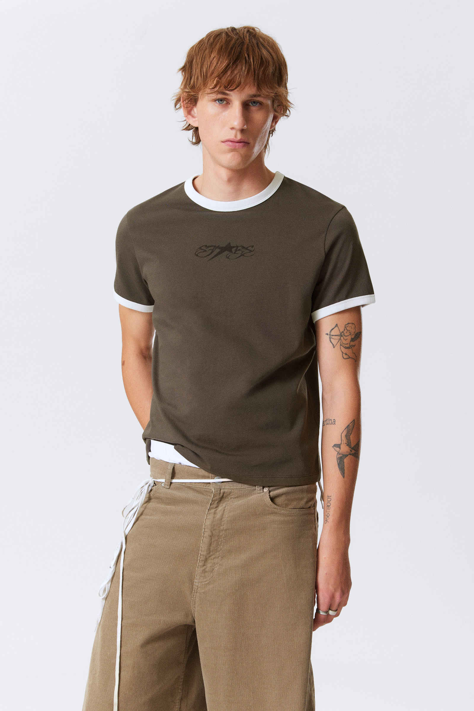 WEEKDAY◆TEXTURED SHORT - SLEEVED RESORT SHIRT [Khaki green] textured short-sleeved resort shirt - Khaki Green & White