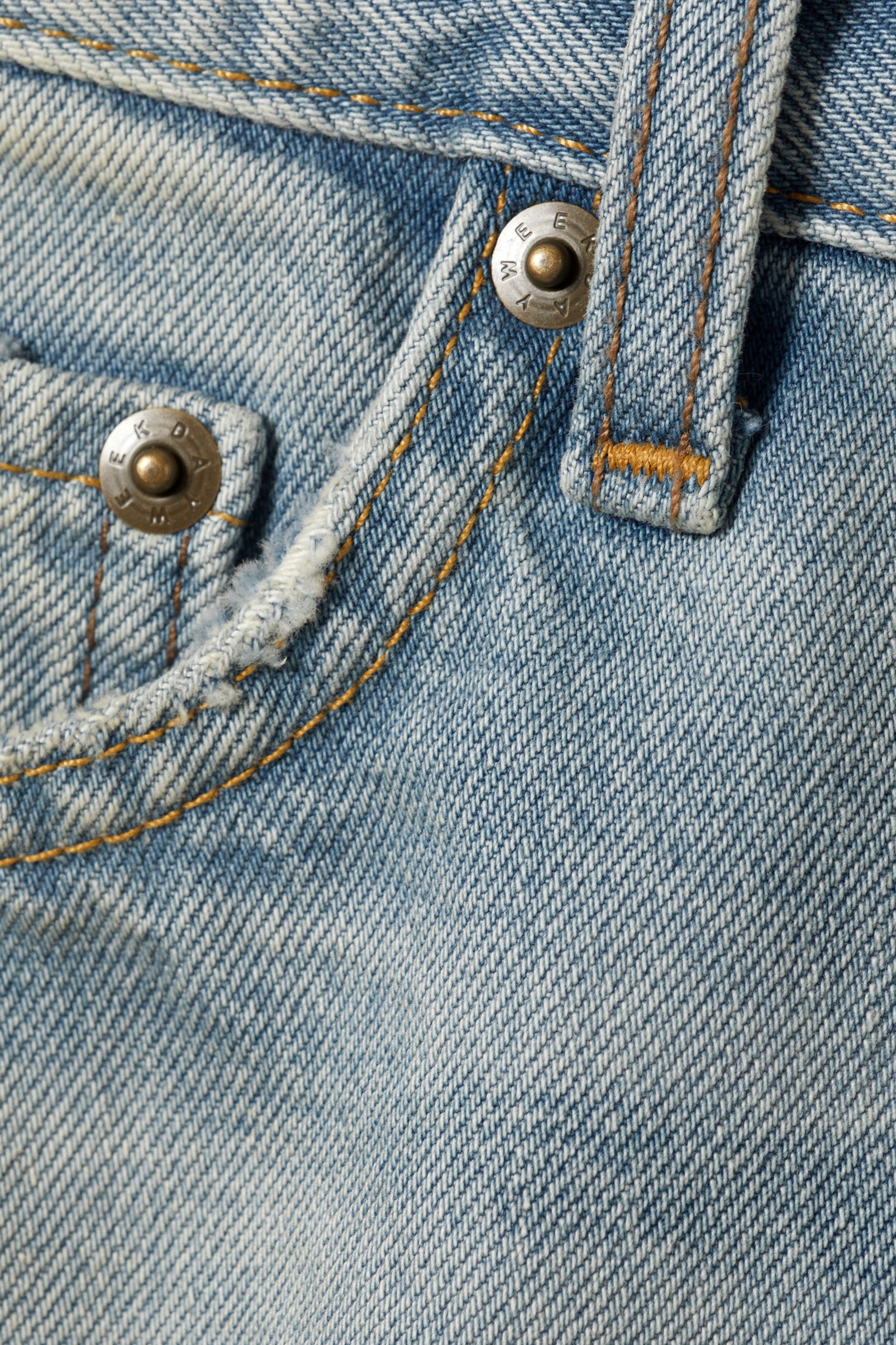 Port Blue - Light Blue - Duchess Low Rise Distressed Mini Denim Shorts - 4