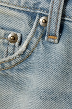 Port Blue - Lichtblauw - Duchess Distressed Mini Denim Shorts - Low Rise - 1