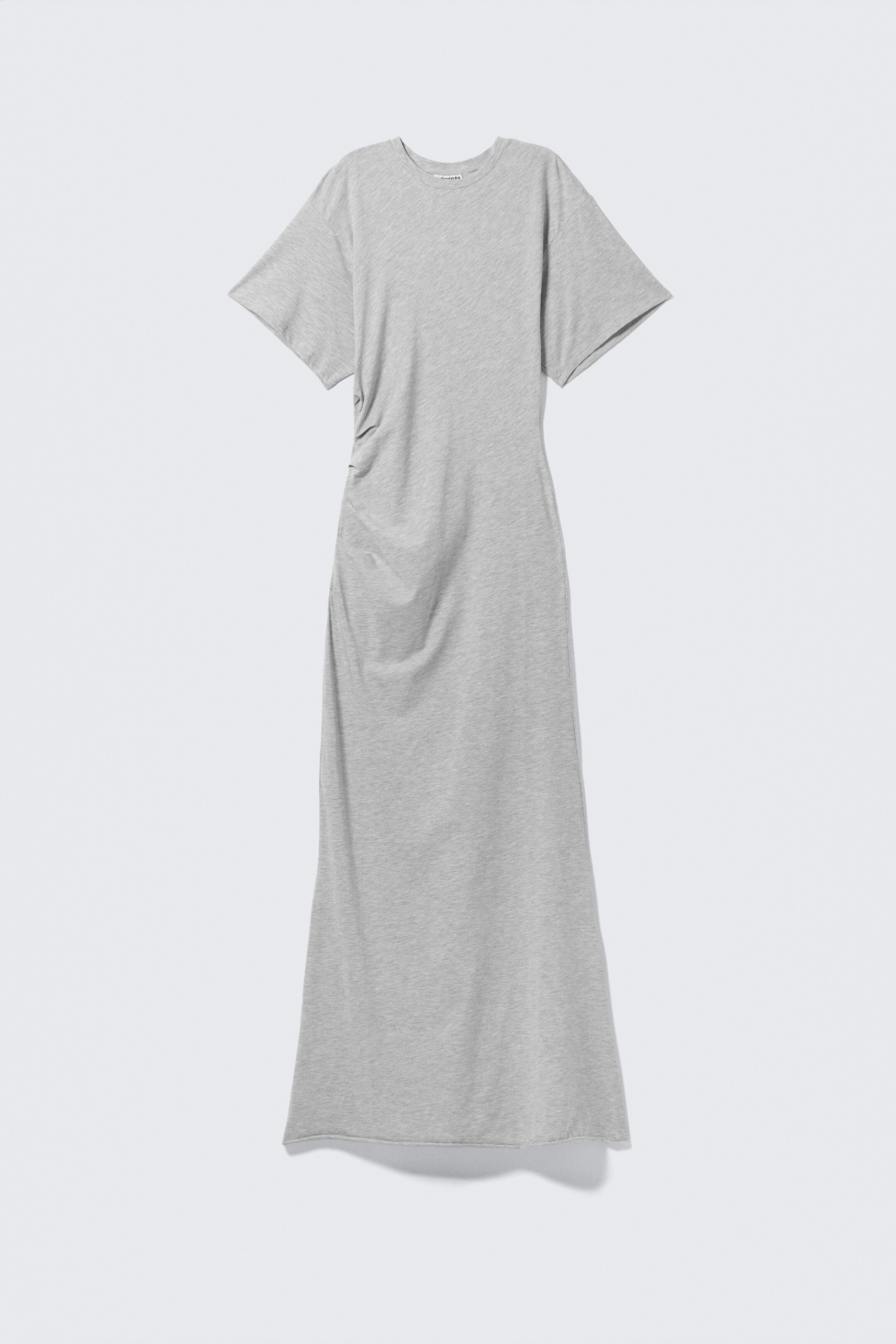 Visualizza immagine più grande: Maxi abito arricciato a maniche corte - Grigio chiaro mélange - DONNA | H&M IT 5
