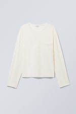 White - Boxy Long Sleeve T-shirt - 0