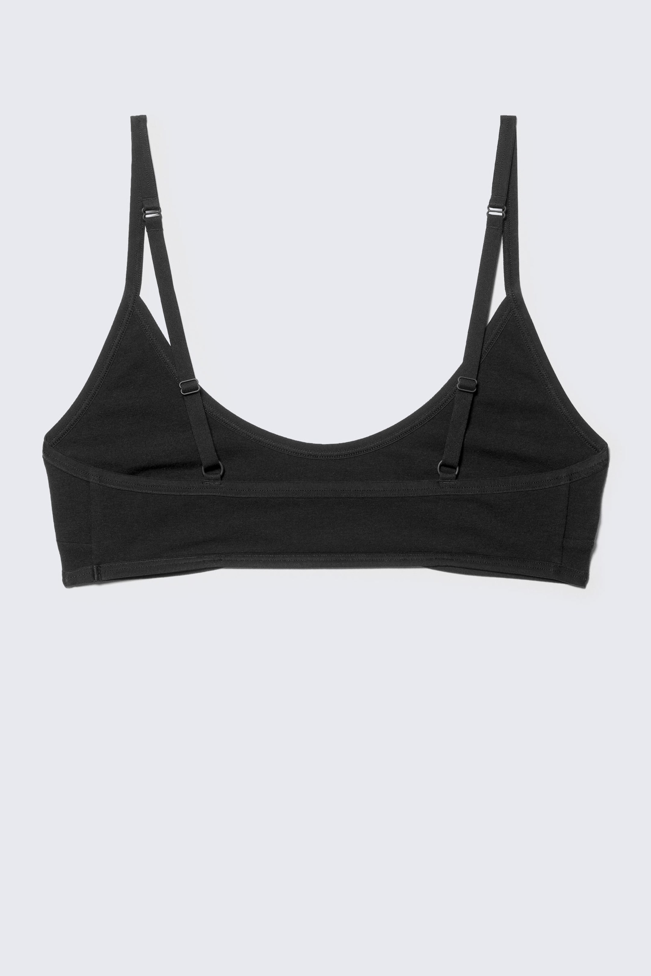 Schwarz - Baumwoll-Bustier Inez mit tiefem Ausschnitt - 2